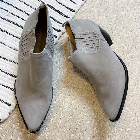 Schultz Jaqueline Gray Suede Low Top Booties